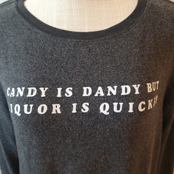 Wildfox Baggy Beach Jumper Candy and Liquor Black Sweatshirt NWT! Size Small HTF - Picture 3 of 4